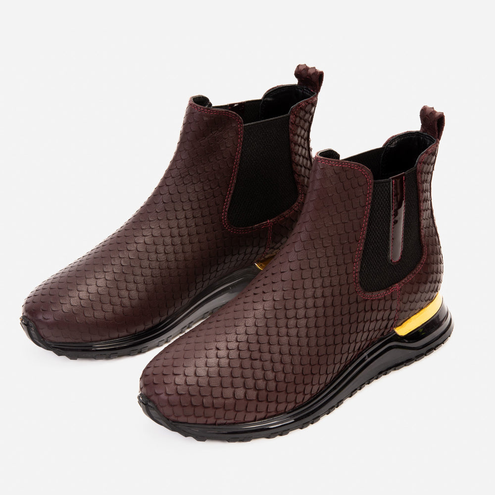 The Panther Burgundy Leather Chelsea Boot Universal Fit