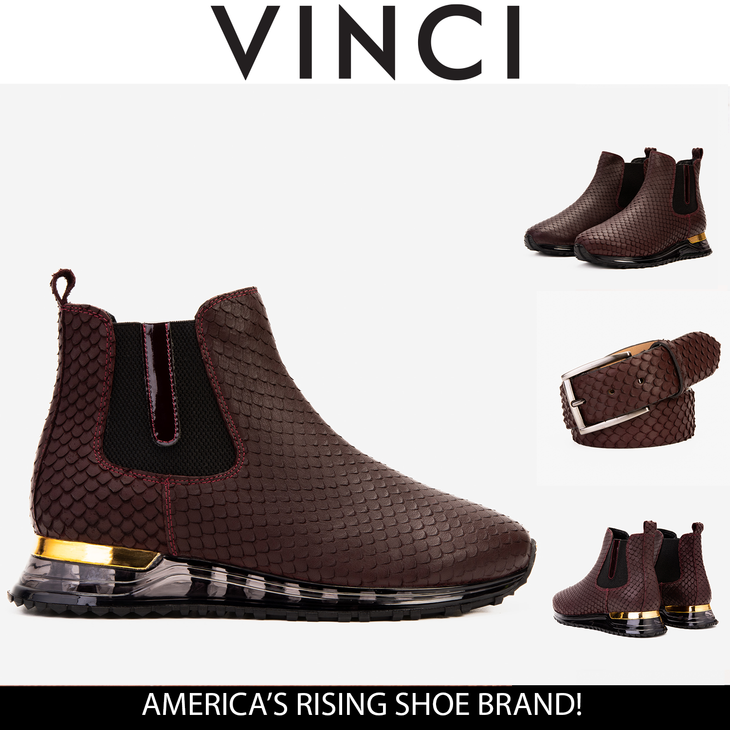 The Panther Burgundy Leather Chelsea Boot Universal Fit