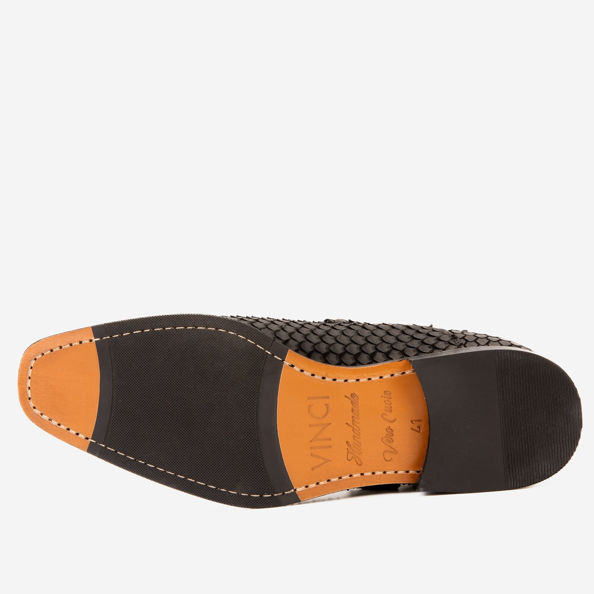 The Orion Black Snakeskin Pattern Leather Double Monk Strap Boot On Sale
