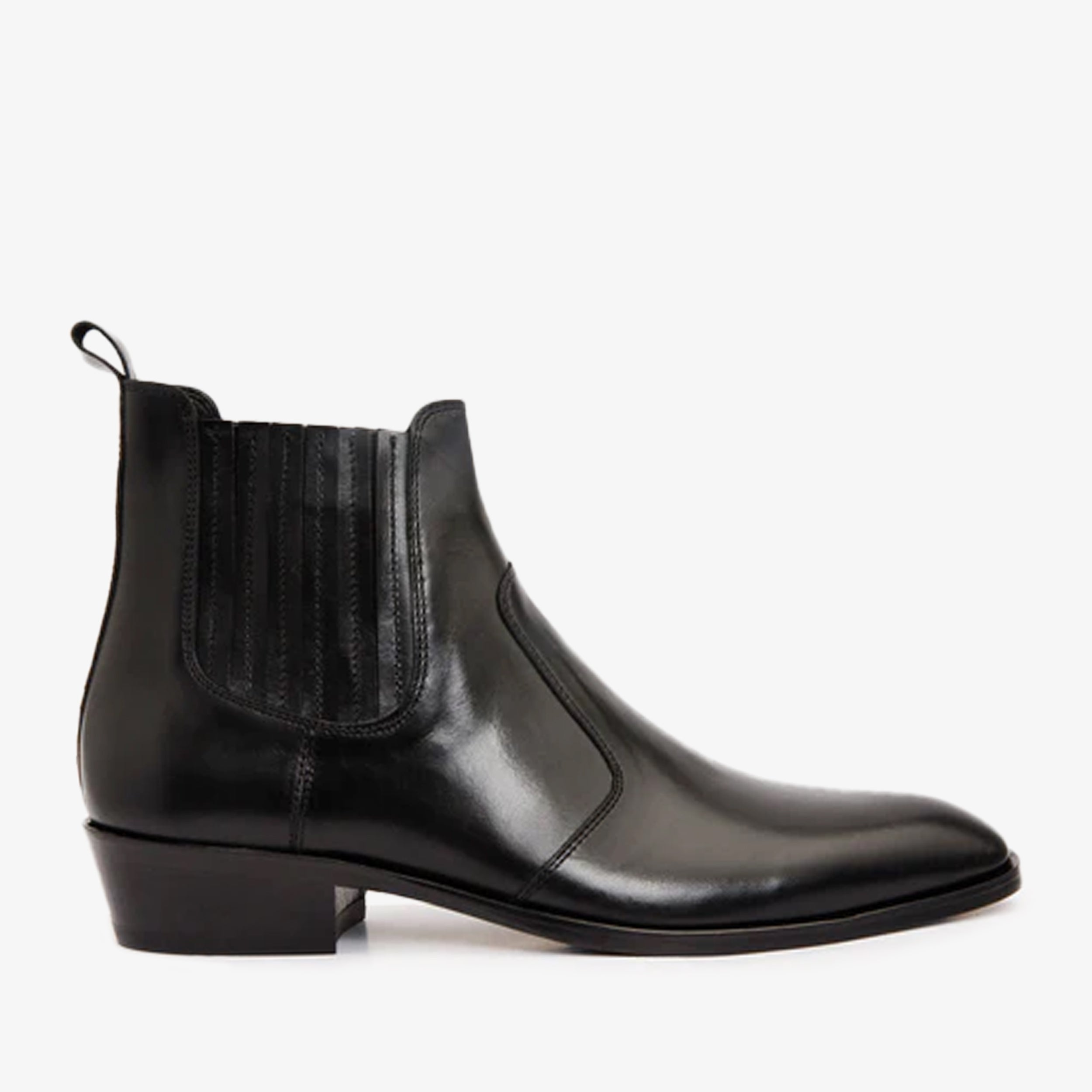 The Sorhag Black Leather Dress Boot For Sale