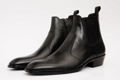 The Sorhag Black Leather Dress Boot For Sale