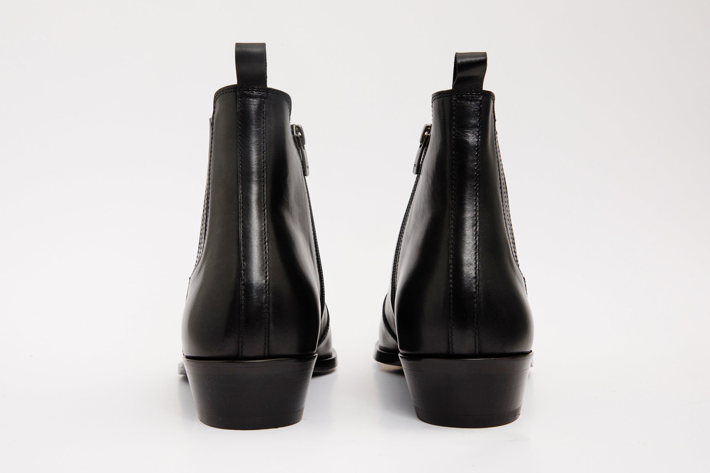 The Sorhag Black Leather Dress Boot For Sale