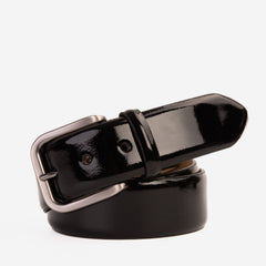 The Dodoma Black Patent Leather Belt All New