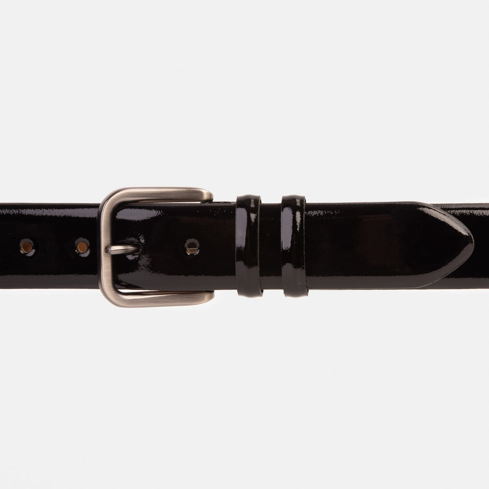 The Dodoma Black Patent Leather Belt All New