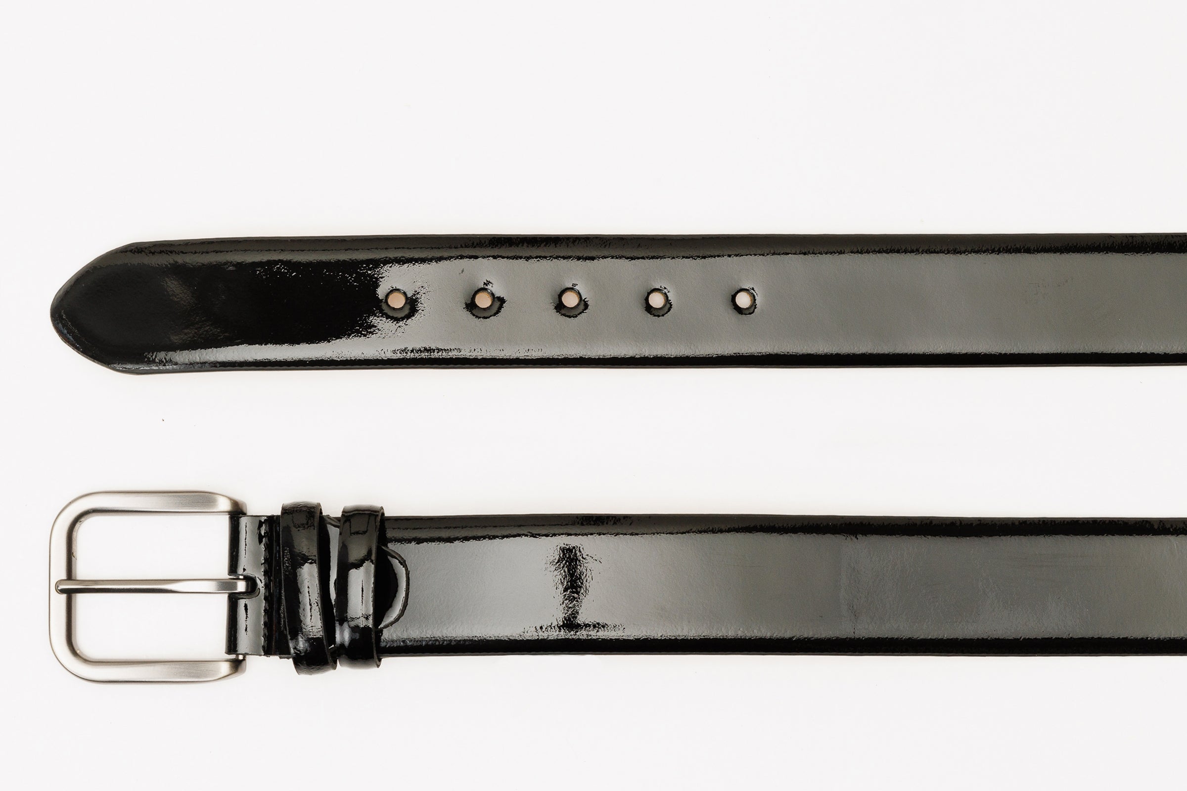 The Dodoma Black Patent Leather Belt All New