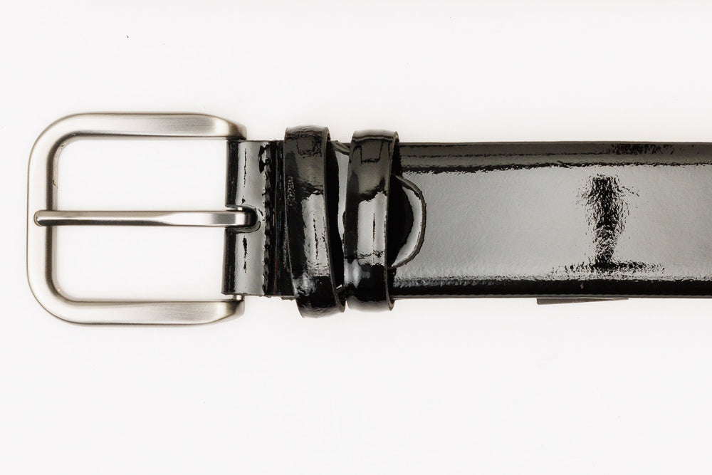 The Dodoma Black Patent Leather Belt All New