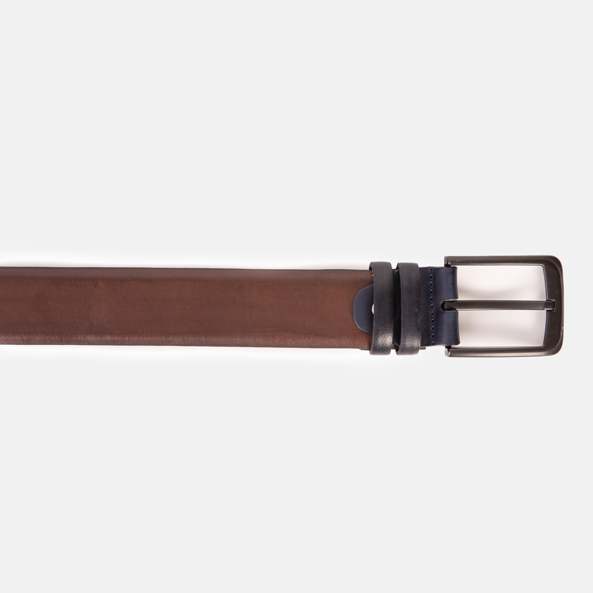The Neiva Navy\/Brown Leather Belt Exclusive Style