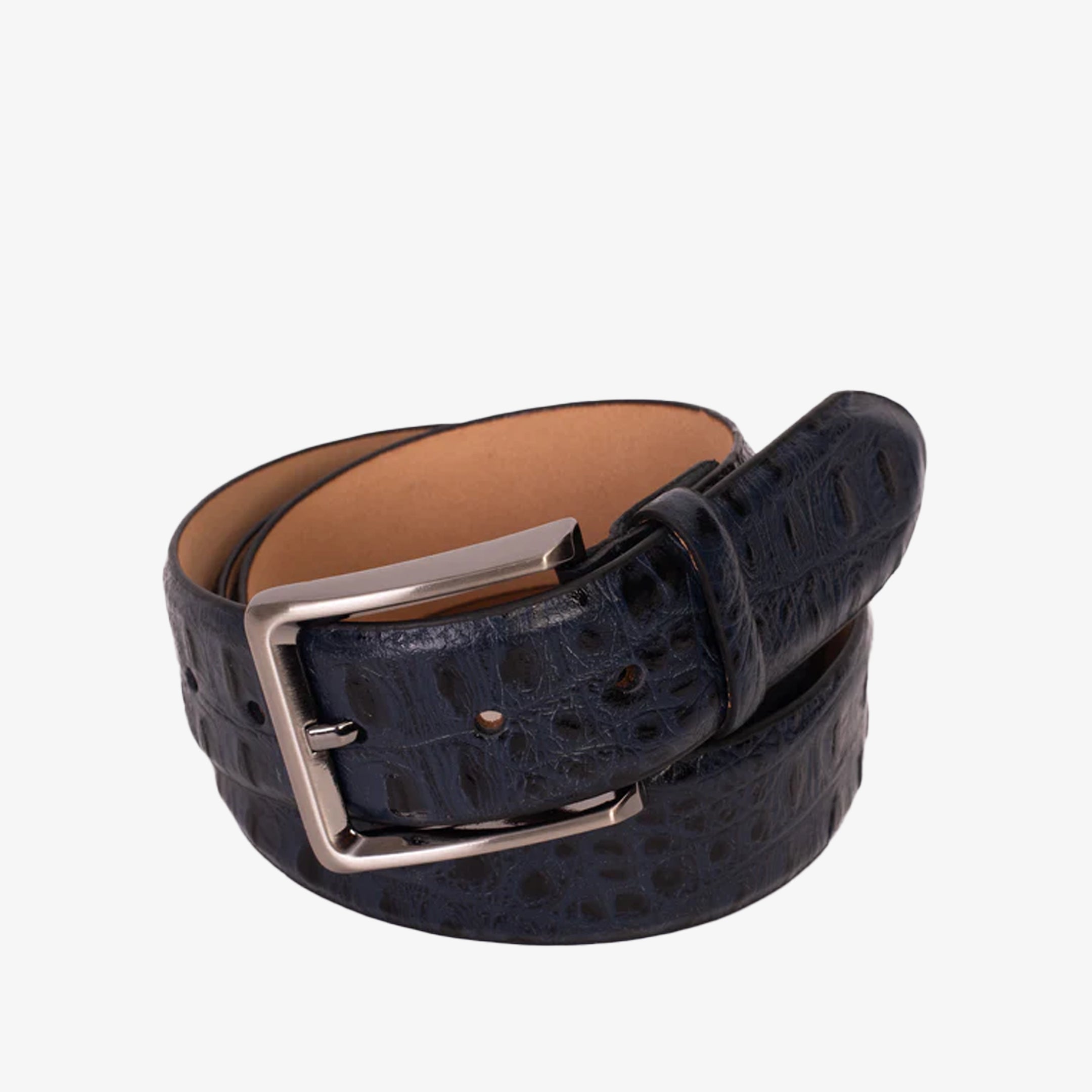 The Savamala  Blue Leather Belt On Sale