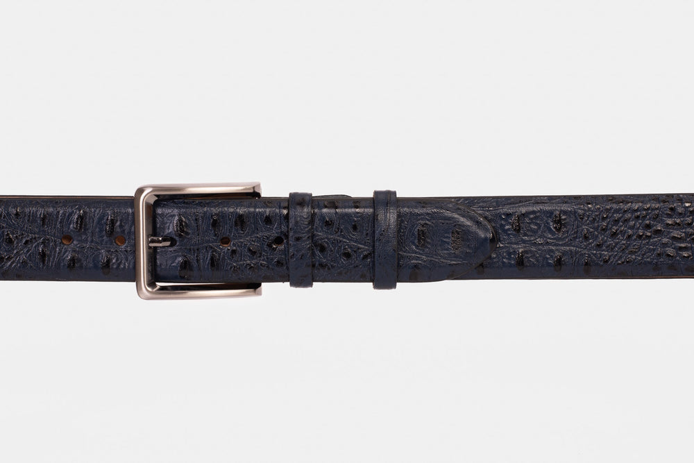 The Savamala  Blue Leather Belt On Sale