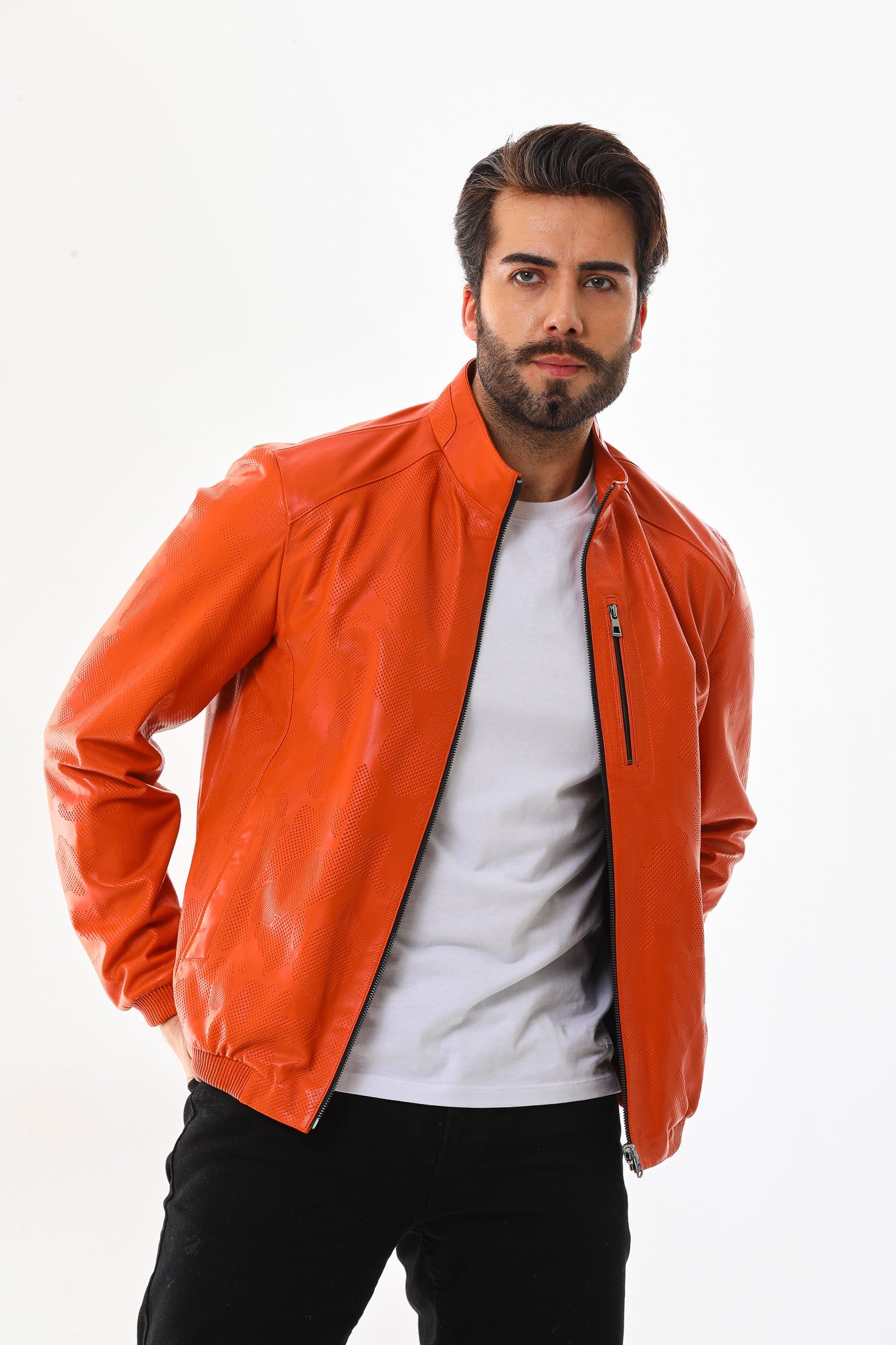 The Como Reversible Leather Bomber Jacket Fine Craftsmanship