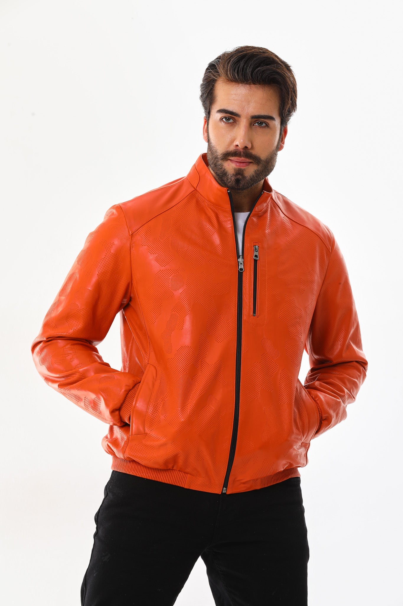The Como Reversible Leather Bomber Jacket Fine Craftsmanship