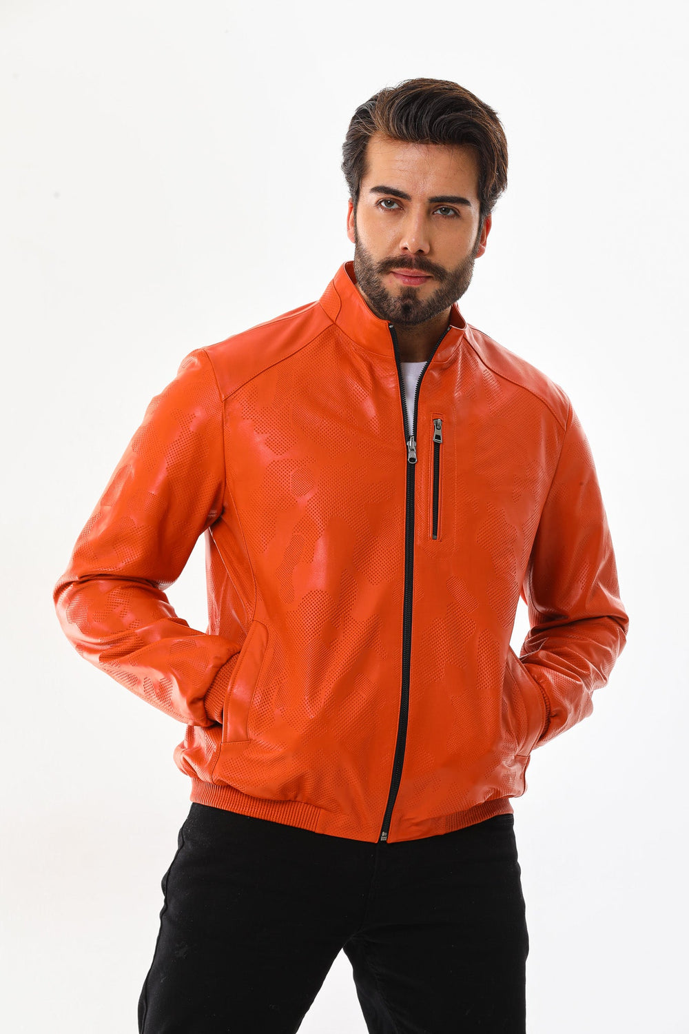 The Como Reversible Leather Bomber Jacket Fine Craftsmanship