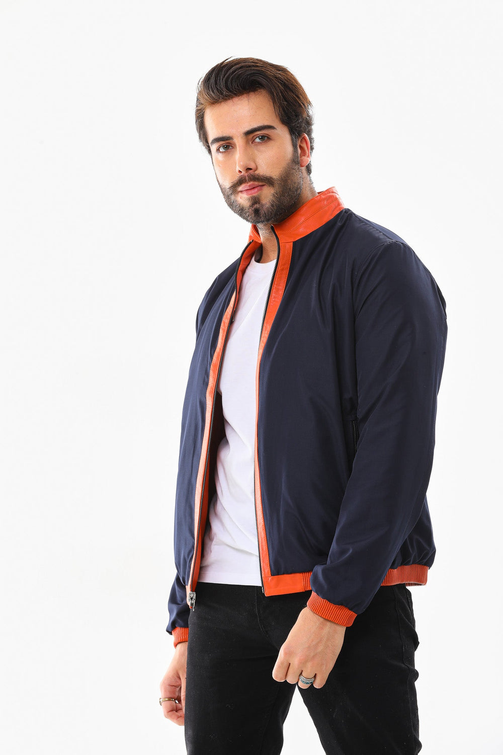 The Como Reversible Leather Bomber Jacket Fine Craftsmanship