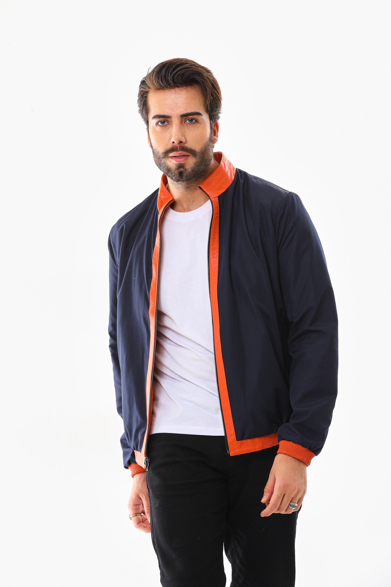 The Como Reversible Leather Bomber Jacket Fine Craftsmanship