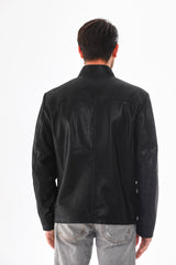 The Varden Black Leather Jacket For Sale