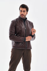 The Varden Chocolate Brown Leather Jacket All New