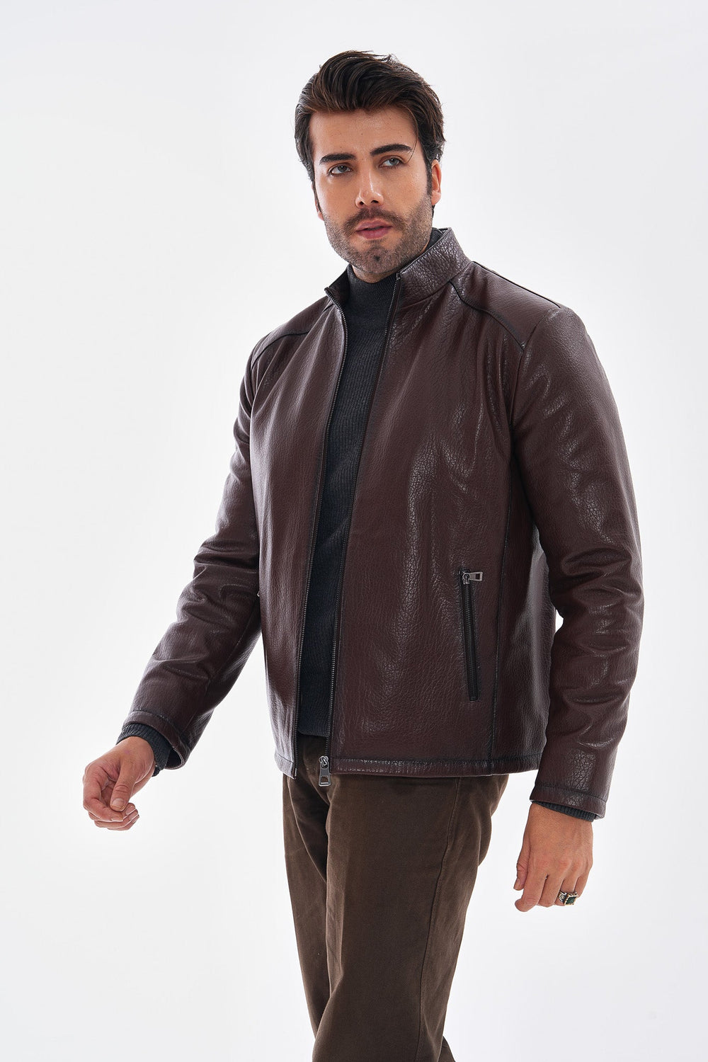 The Varden Chocolate Brown Leather Jacket All New