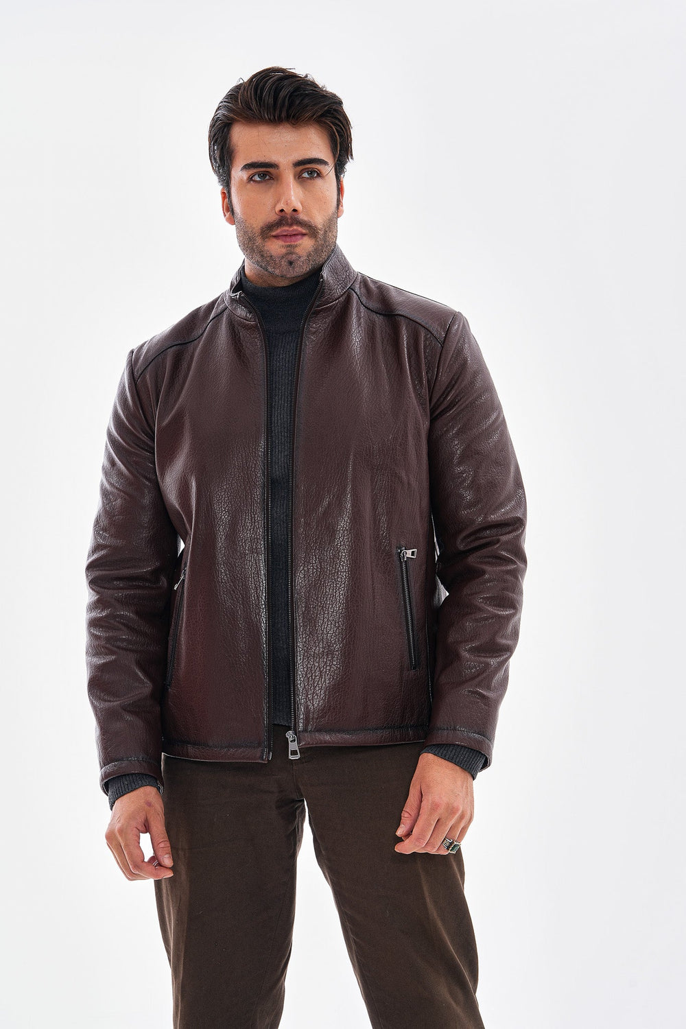 The Varden Chocolate Brown Leather Jacket All New