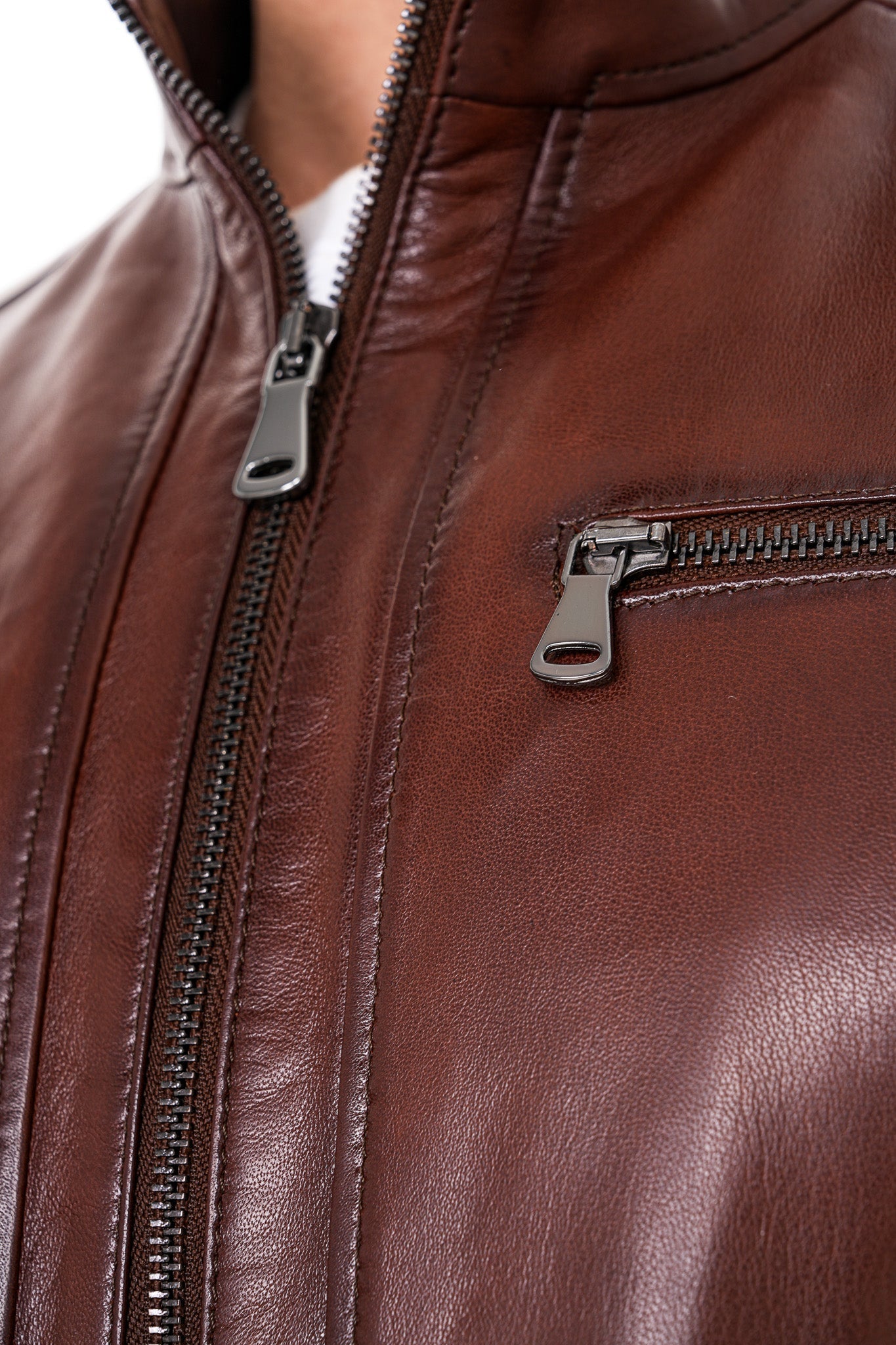 The Falcon Cognac Brown Smooth Leather Jacket Exclusive Style