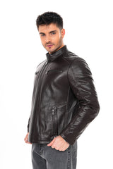 The Falcon Dark Brown Smooth Leather Jacket On Sale