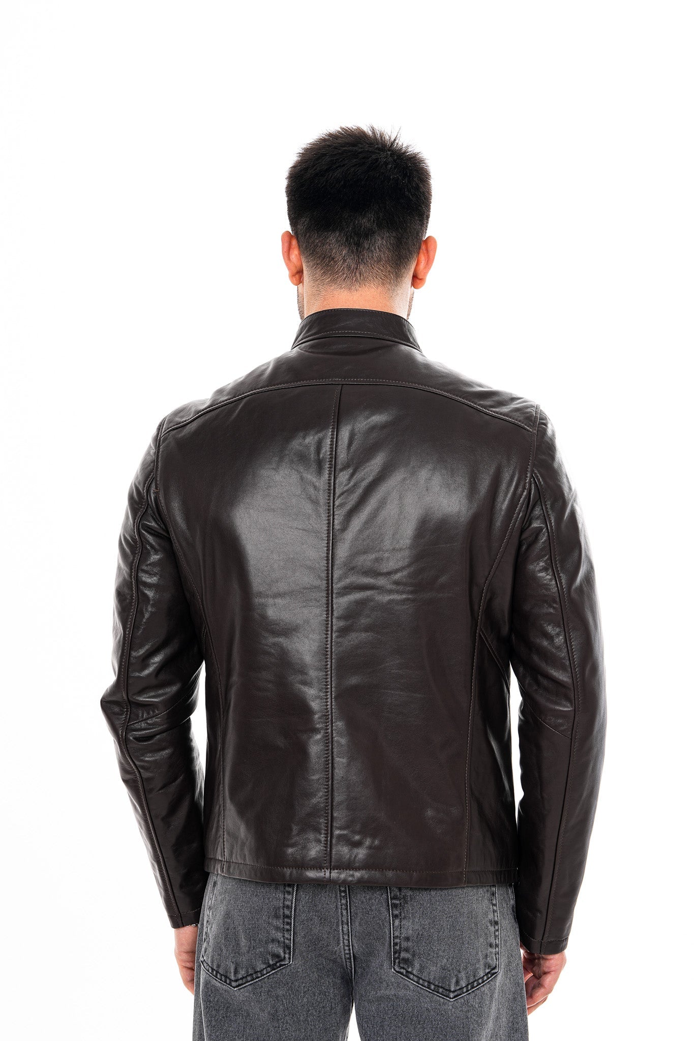 The Falcon Dark Brown Smooth Leather Jacket On Sale