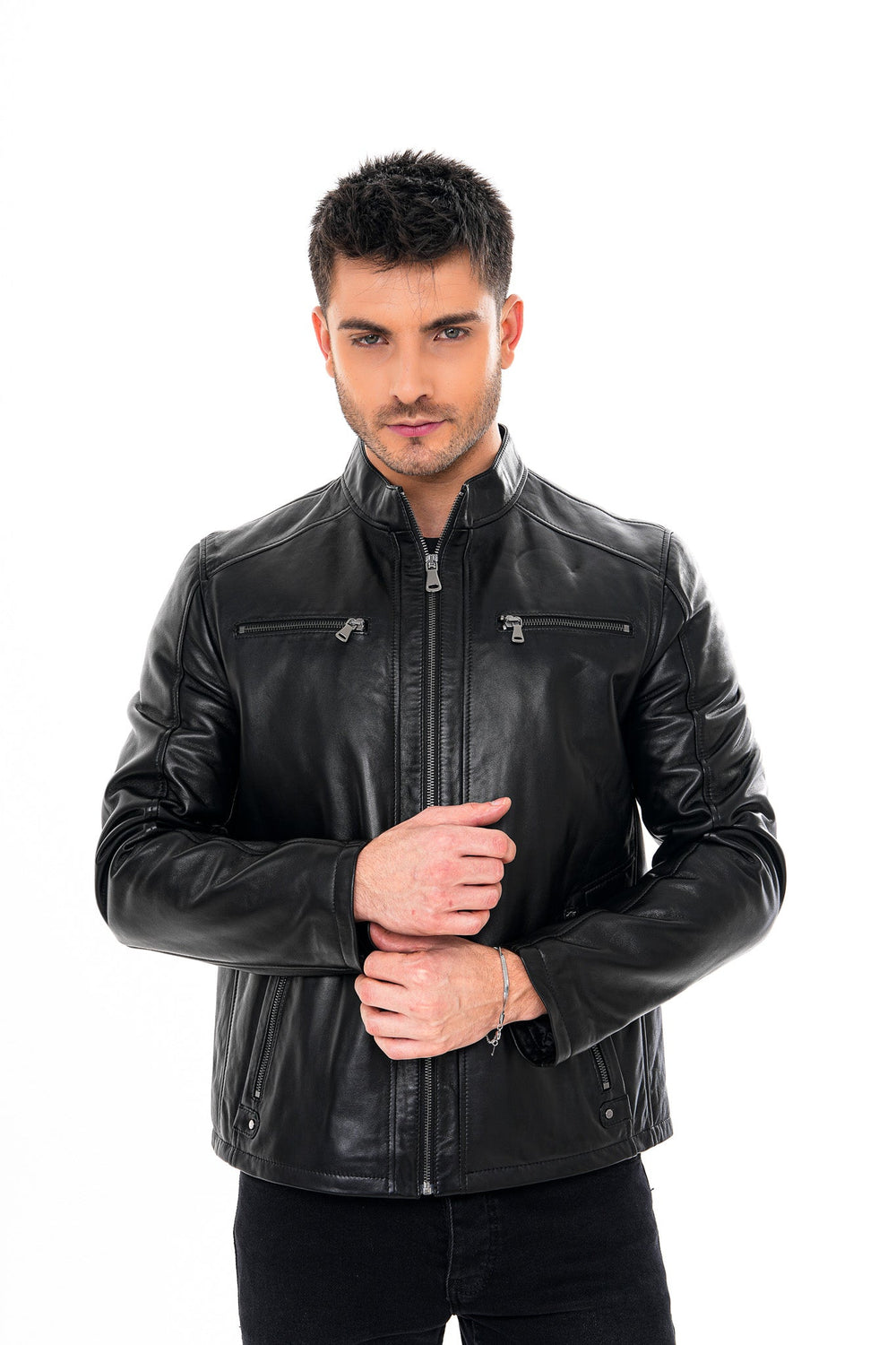 The Falcon Black Smooth Leather Jacket All New