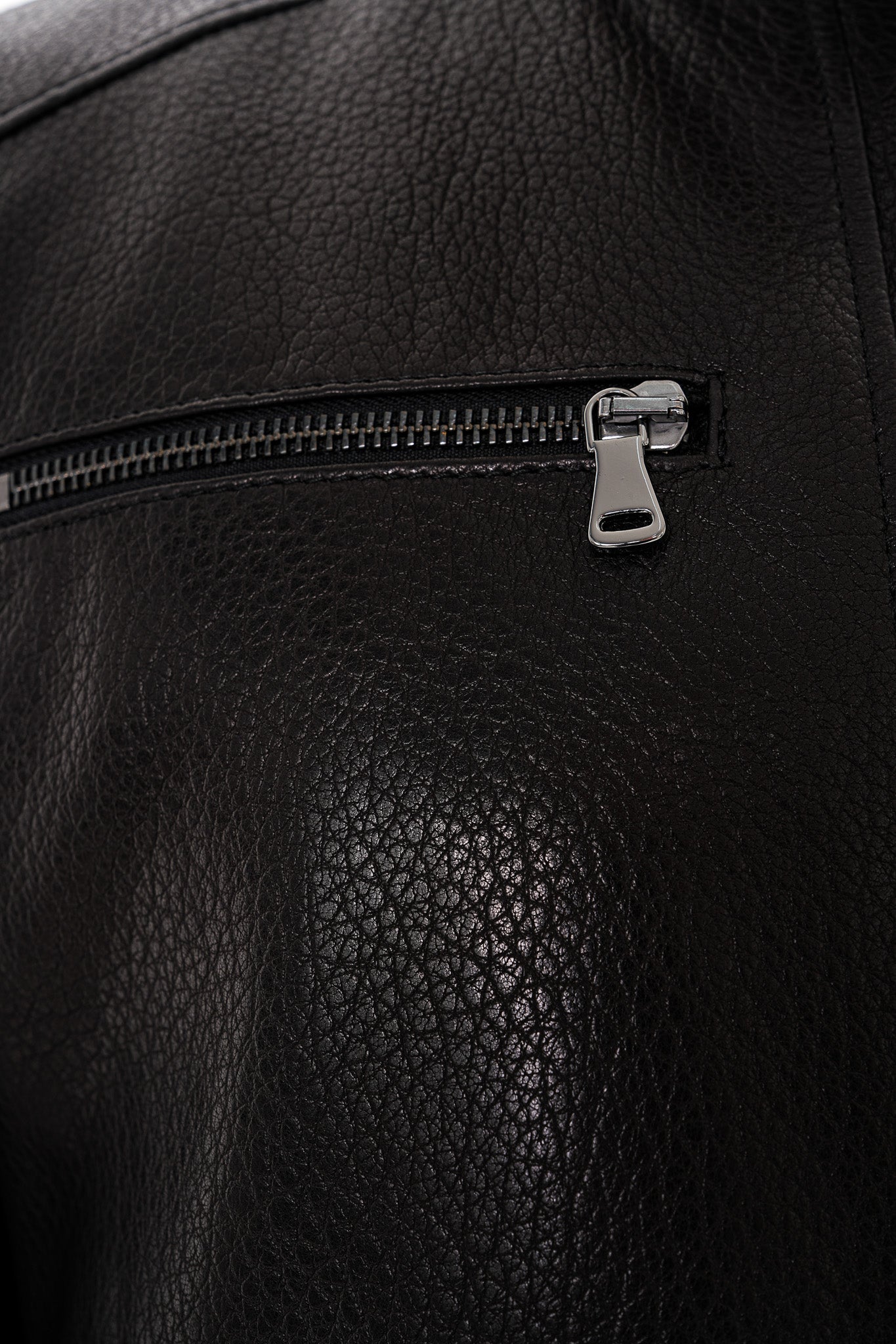 The Falcon Black Pebbled Leather Jacket Fine Craftsmanship