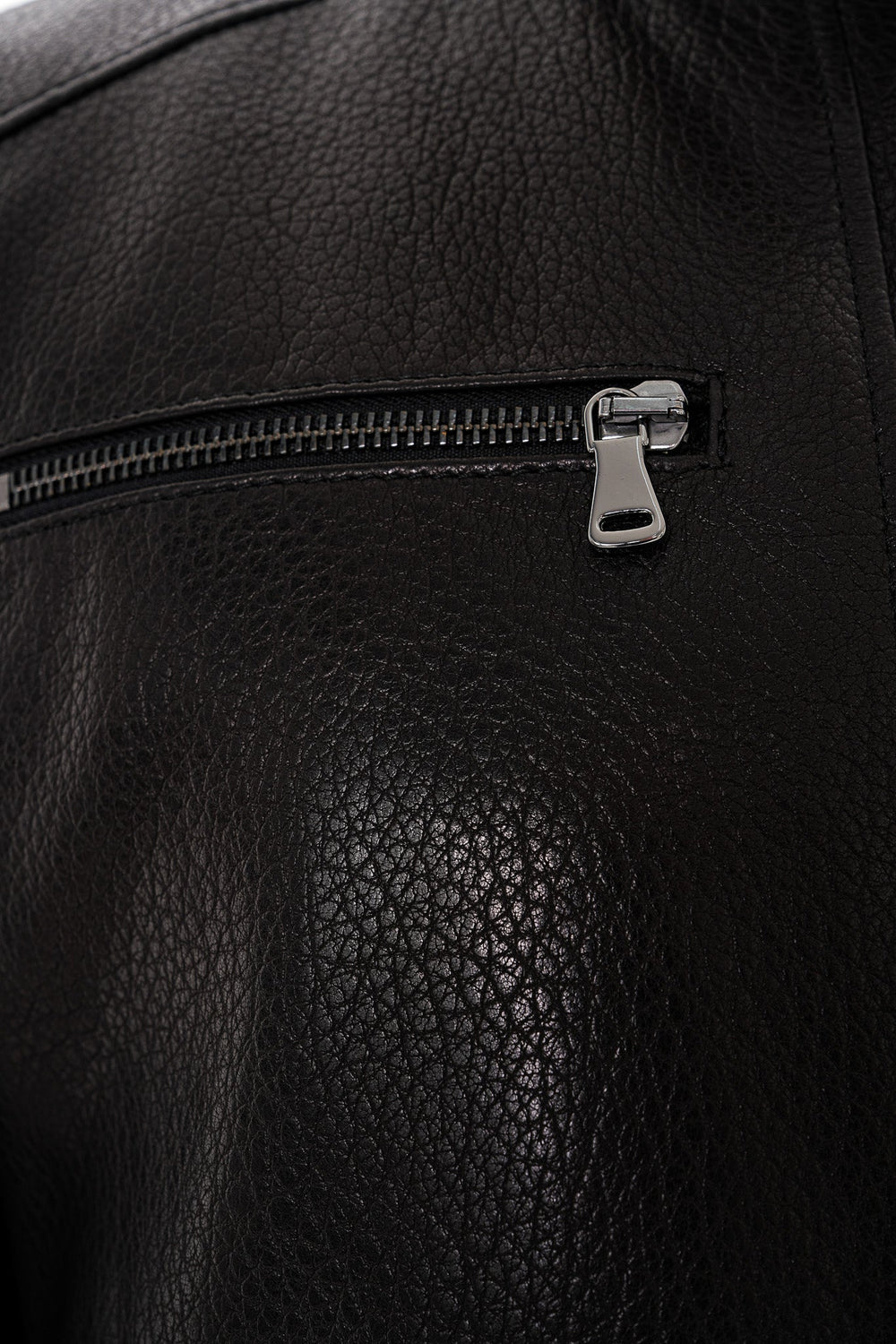 The Falcon Black Pebbled Leather Jacket Fine Craftsmanship