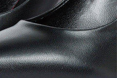 The Ege Black Leather Pump Fuchsia Sole Shoe Exclusive Style