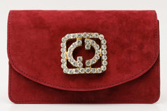 The California Burgundy Suede Leather Handbag Universal Fit