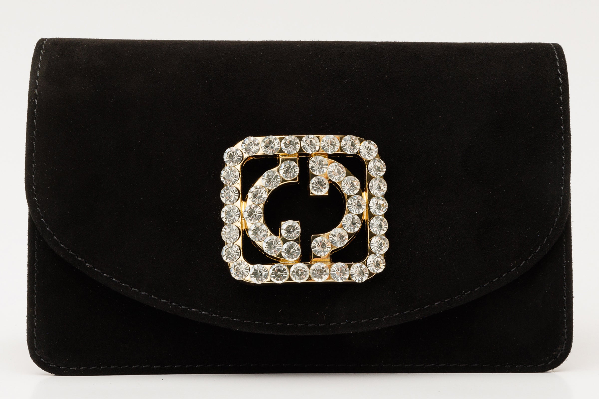 The California Black Suede Leather Handbag Exclusive Style