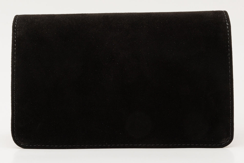 The California Black Suede Leather Handbag Exclusive Style
