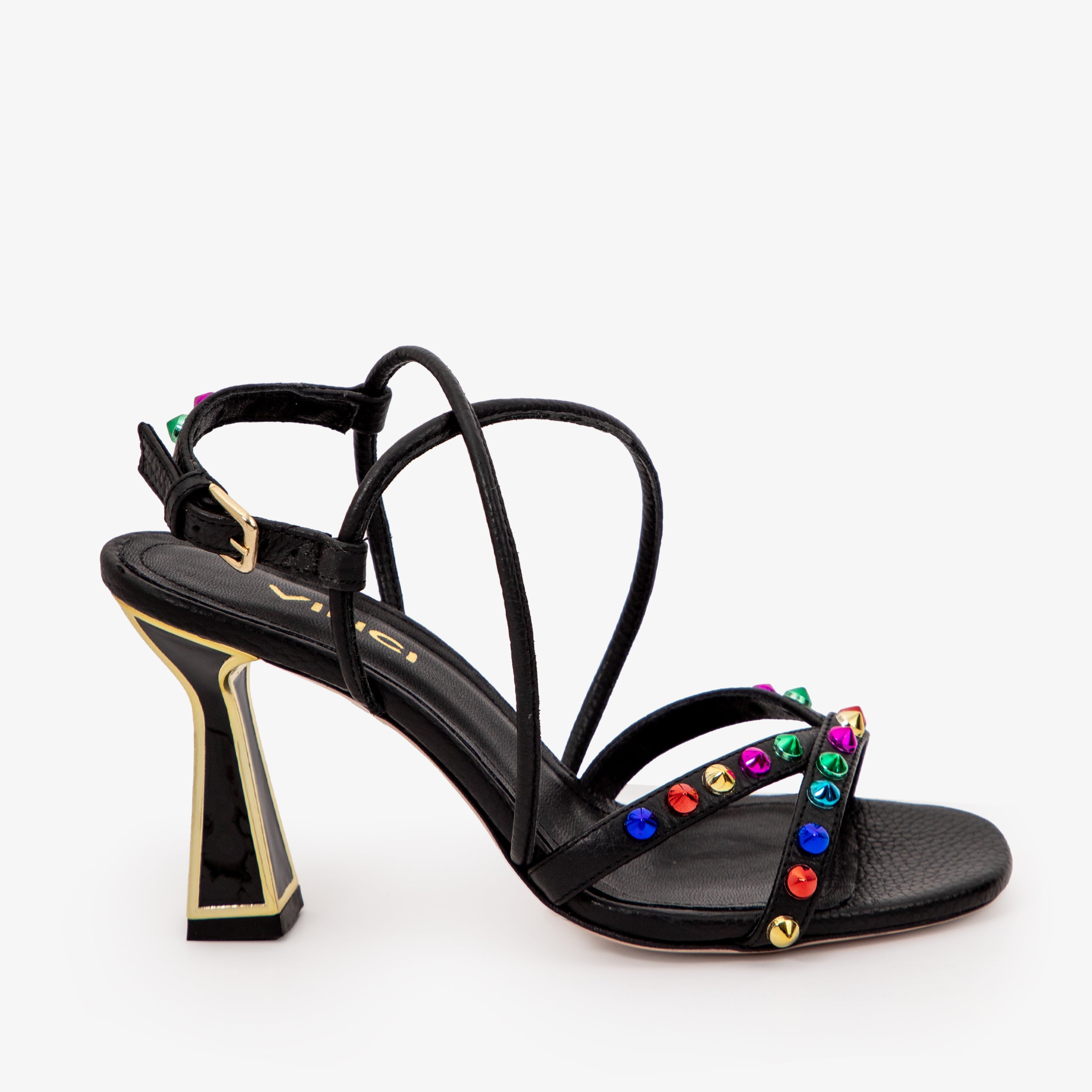The Aurora Black Leather Strappy Sandal Fine Craftsmanship