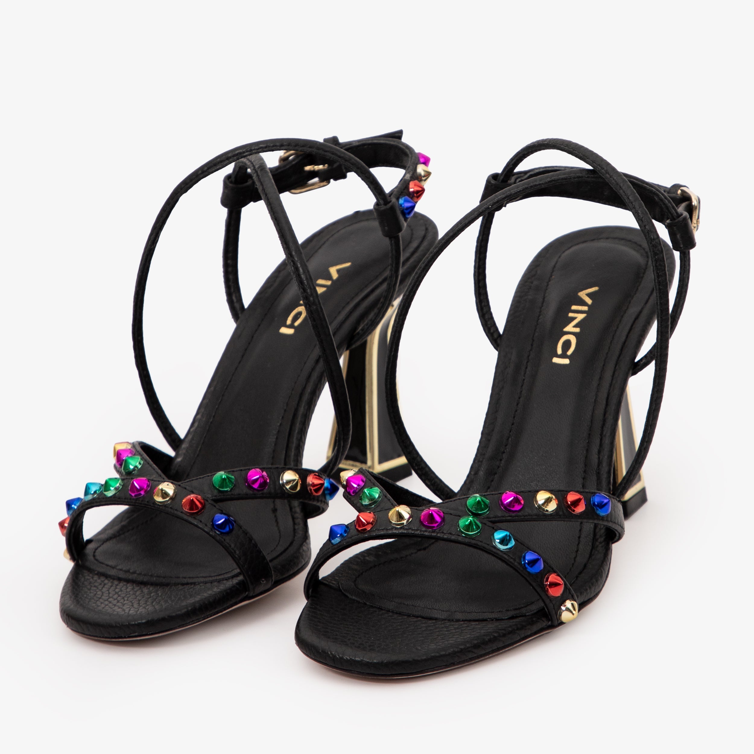 The Aurora Black Leather Strappy Sandal Fine Craftsmanship