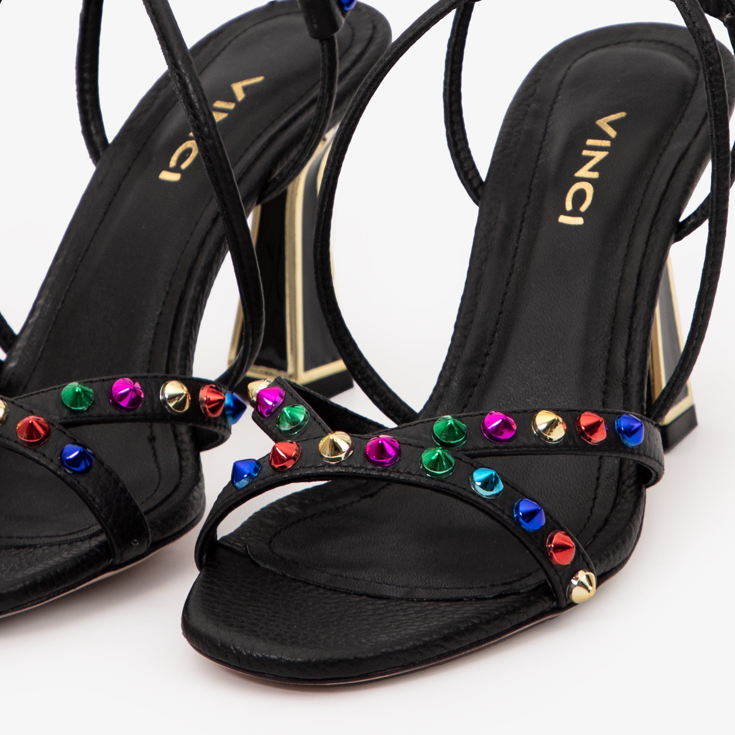 The Aurora Black Leather Strappy Sandal Fine Craftsmanship