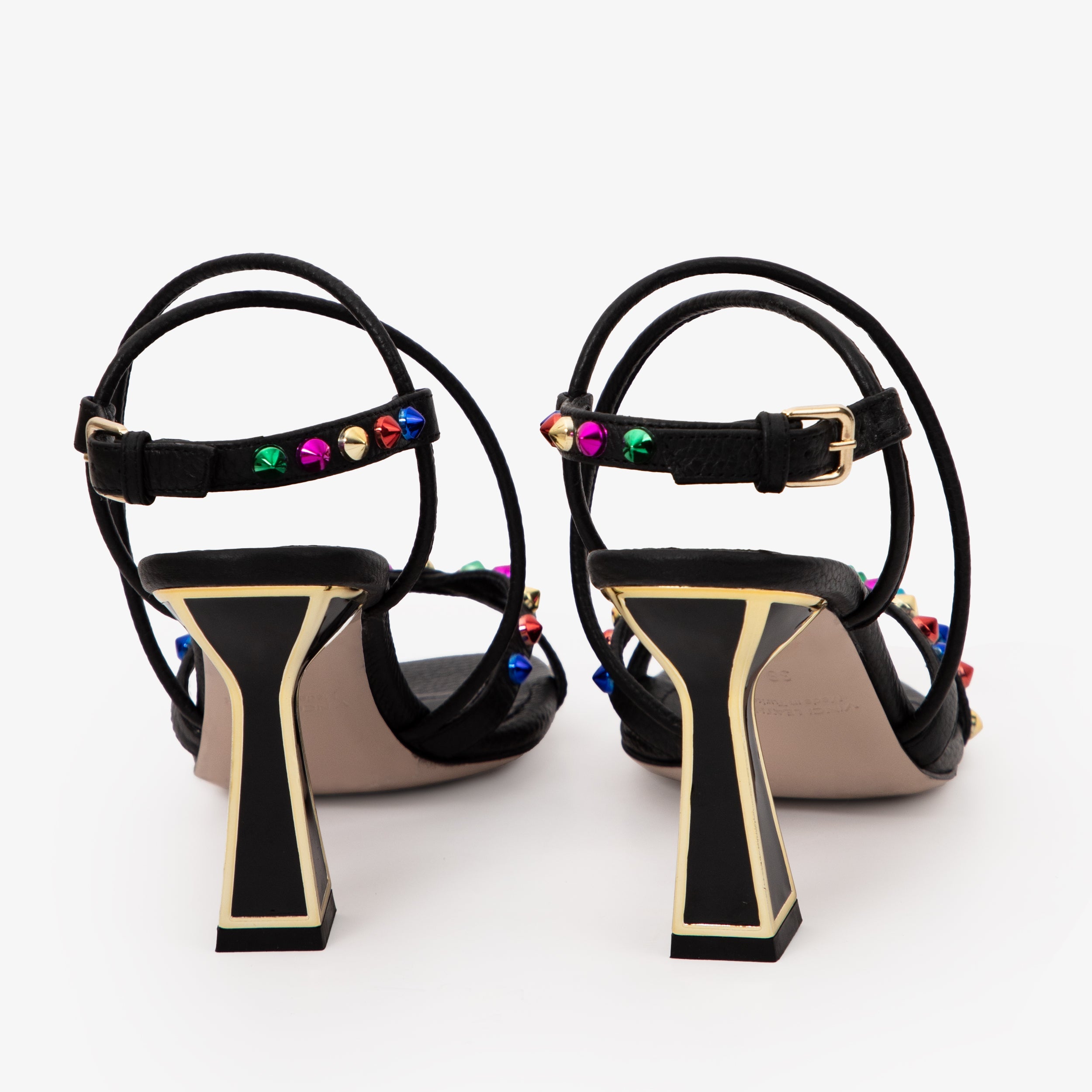 The Aurora Black Leather Strappy Sandal Fine Craftsmanship