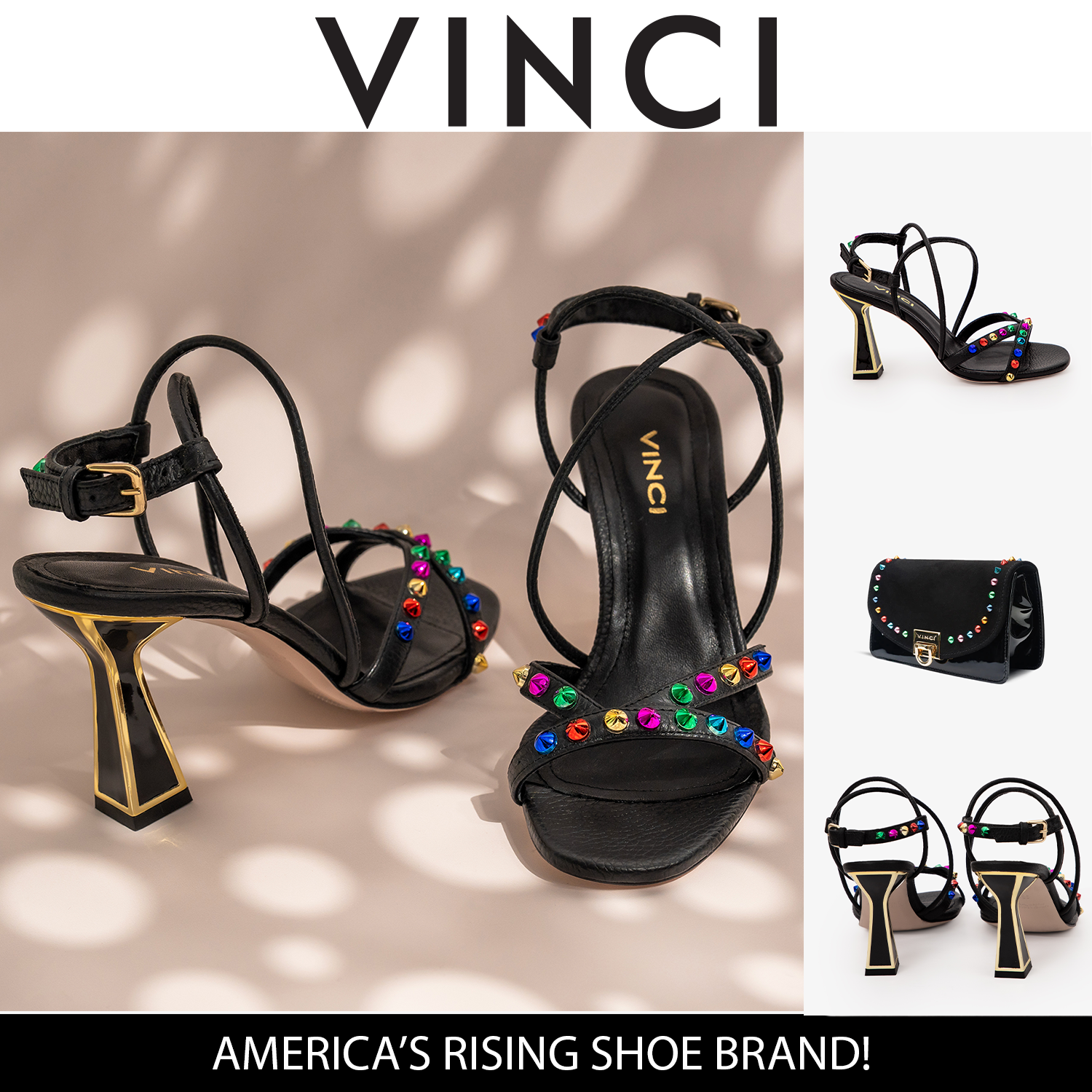 The Aurora Black Leather Strappy Sandal Fine Craftsmanship