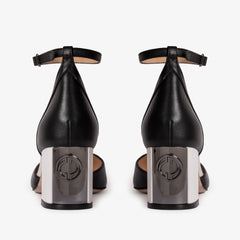 The Noella Black Leather Sandal All New