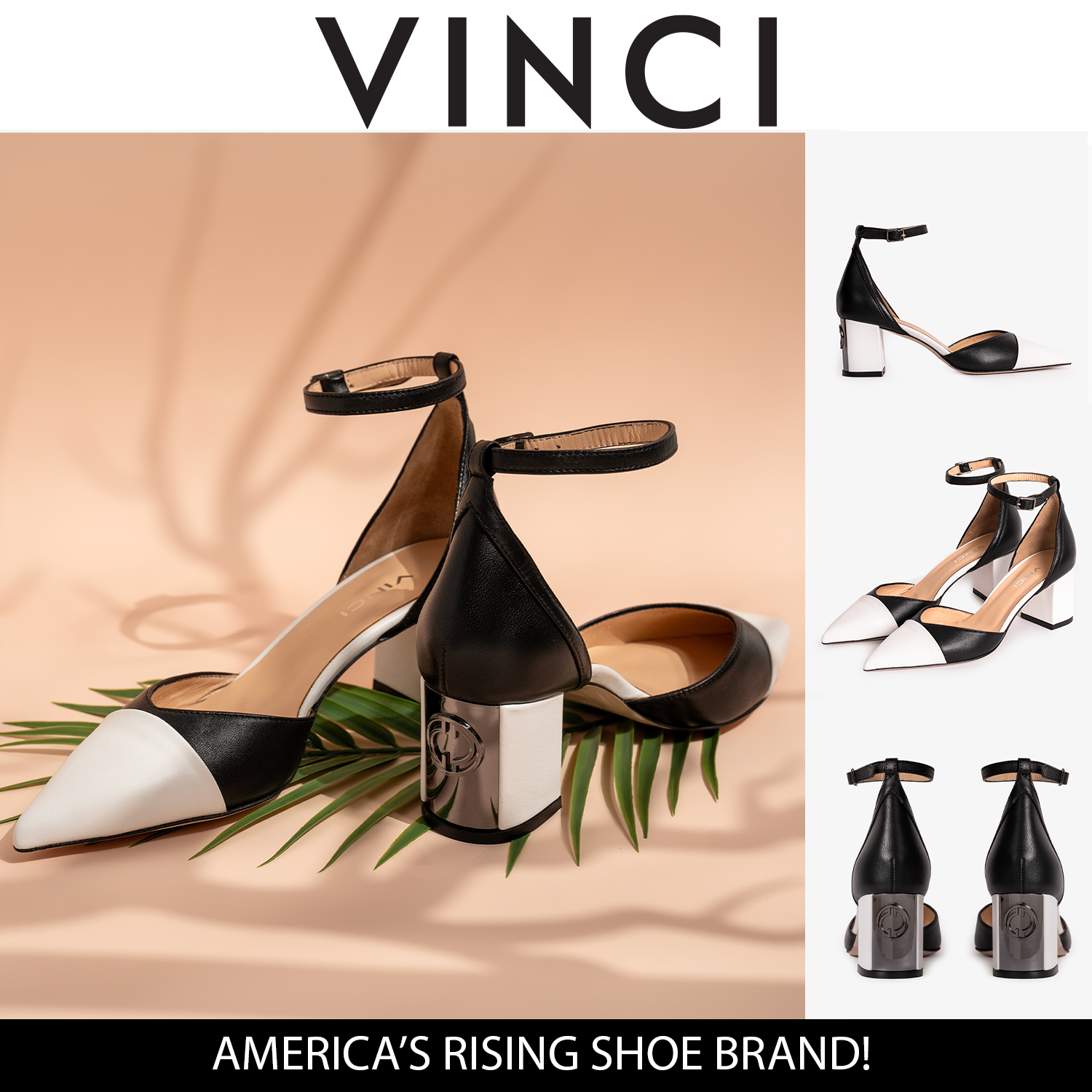 The Noella Black Leather Sandal All New