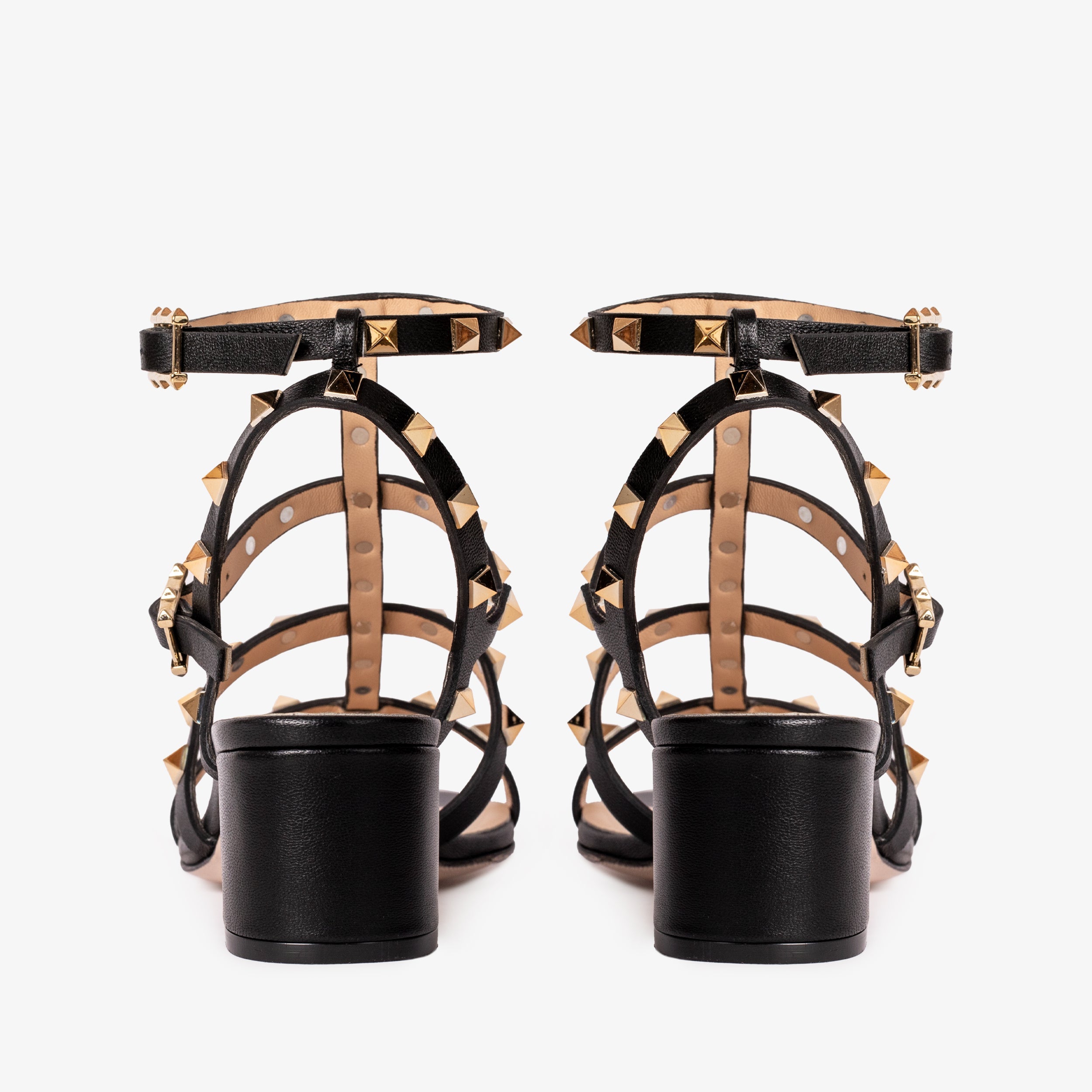 The Nejapa Black Multi Strap Leather Sandal Universal Fit