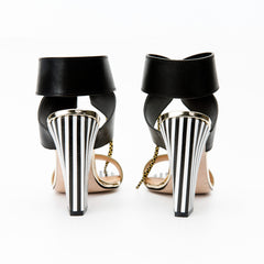 The Bloke Black Leather Ankle Strap Sandal Fine Craftsmanship