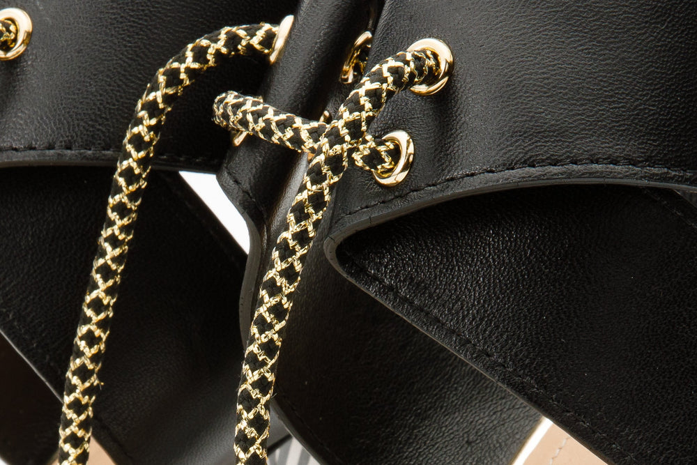 The Bloke Black Leather Ankle Strap Sandal Fine Craftsmanship