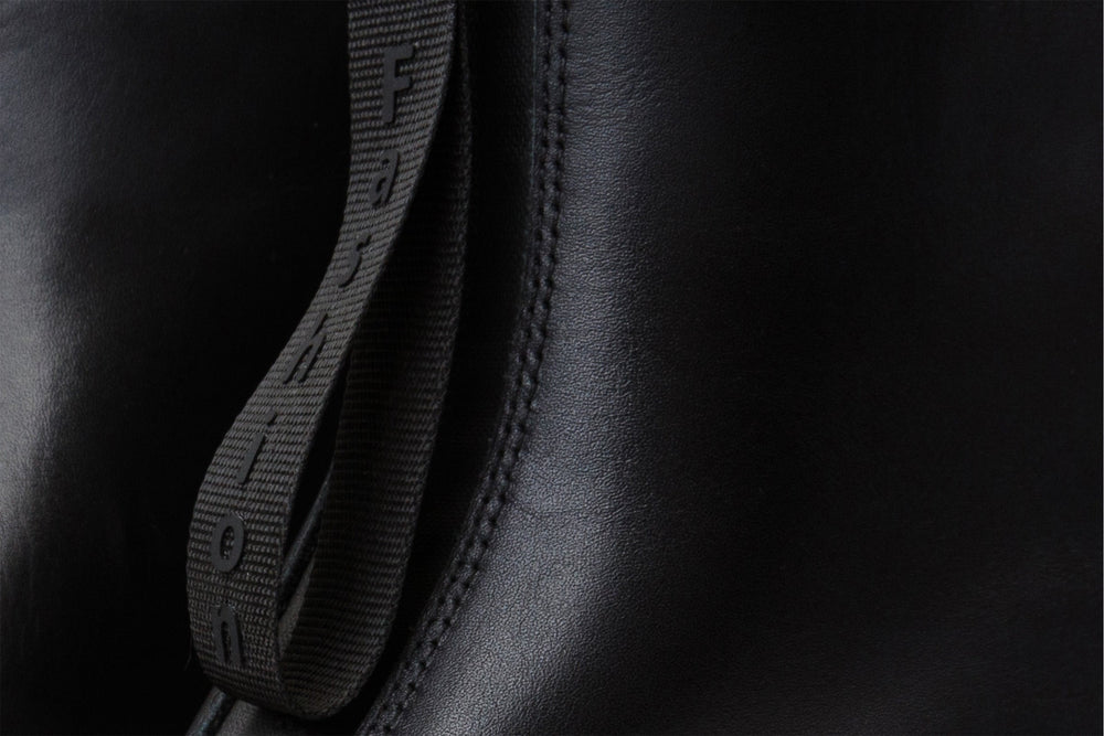 The Tackle Black Leather Block Heel Boot All New