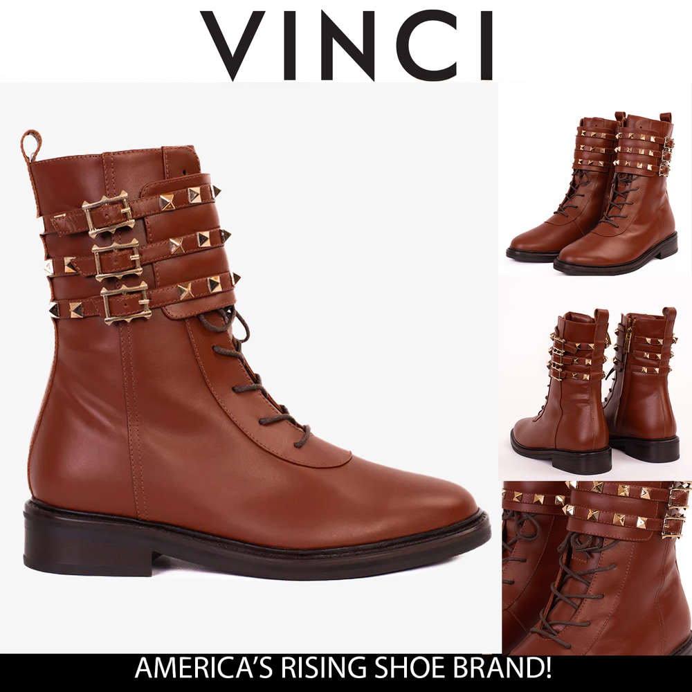 The Doncaster Brown Leather Lace-Up Mid Calf Boot With a Side Zipper Fine Craftsmanship