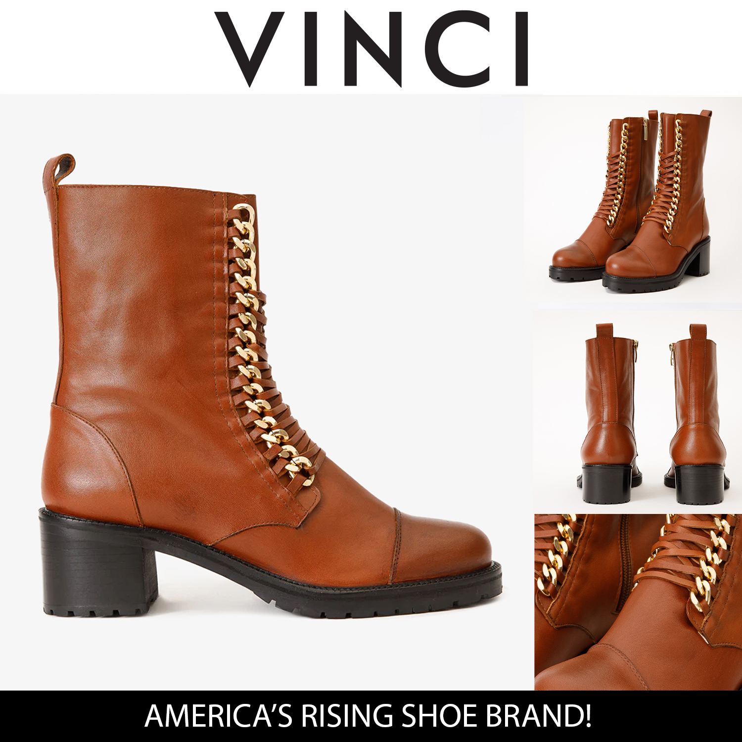 The Tuna Tan Leather Mid Calf  Boot Exclusive Style