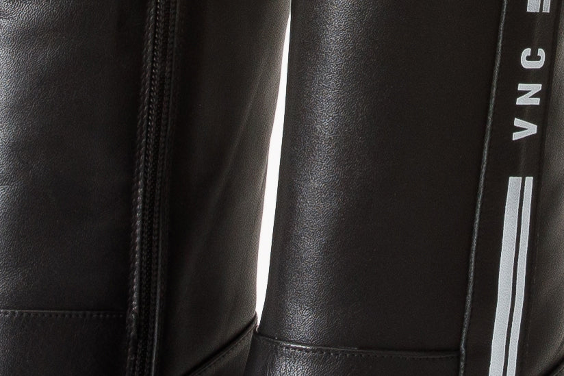 The Loretto Black Leather Block Heel Mid Calf Boot For Sale