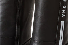 The Loretto Black Leather Block Heel Mid Calf Boot For Sale