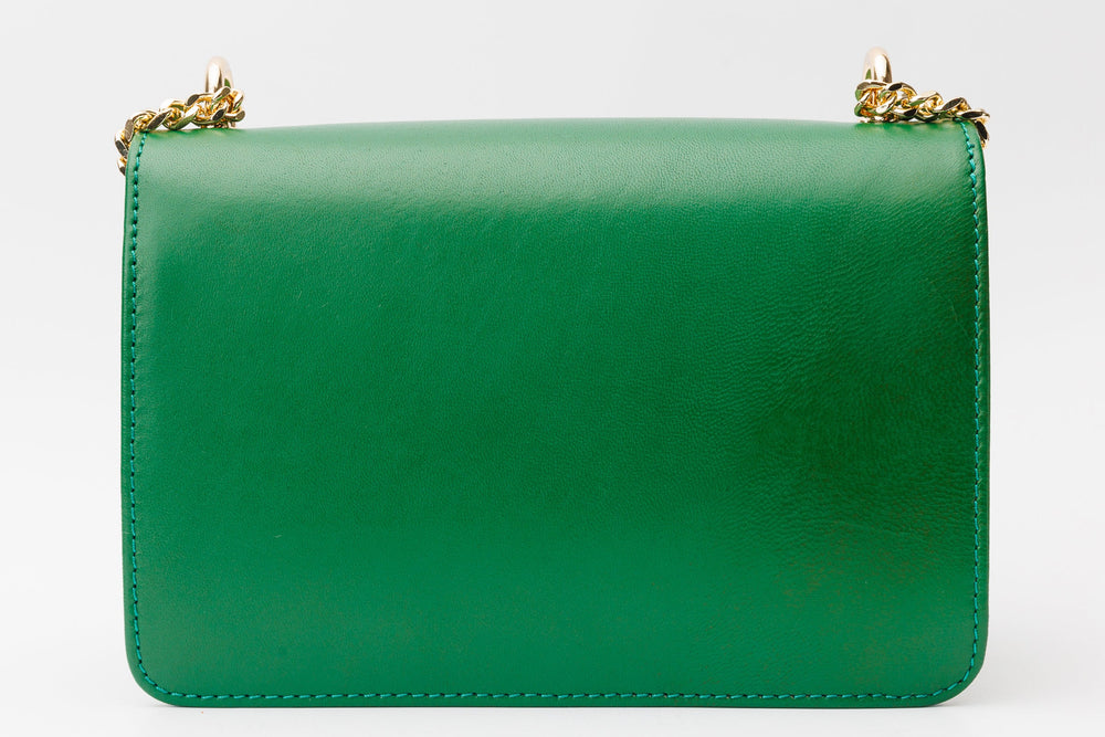 The Maneadero Green Leather Handbag All New