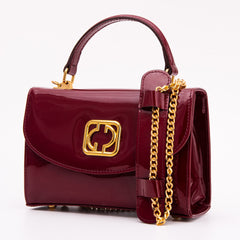 The Rosalinda Burgundy Leather Handbag Universal Fit