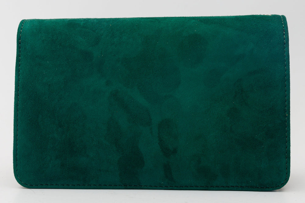 The Palma Green Glitter Leather Handbag On Sale